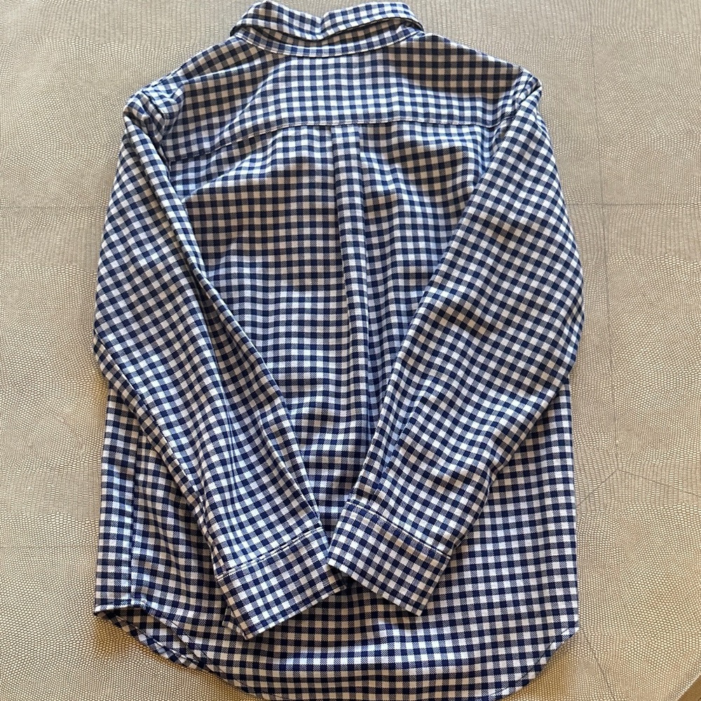 Kelly's Kids Blue and White Plaid Shirt - Picture 3 of 3